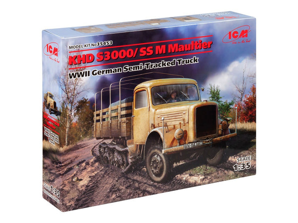 ICM 1/35 WW2 KHD S3000/SS M Maultier, WWII German Semi-Tracked Truck