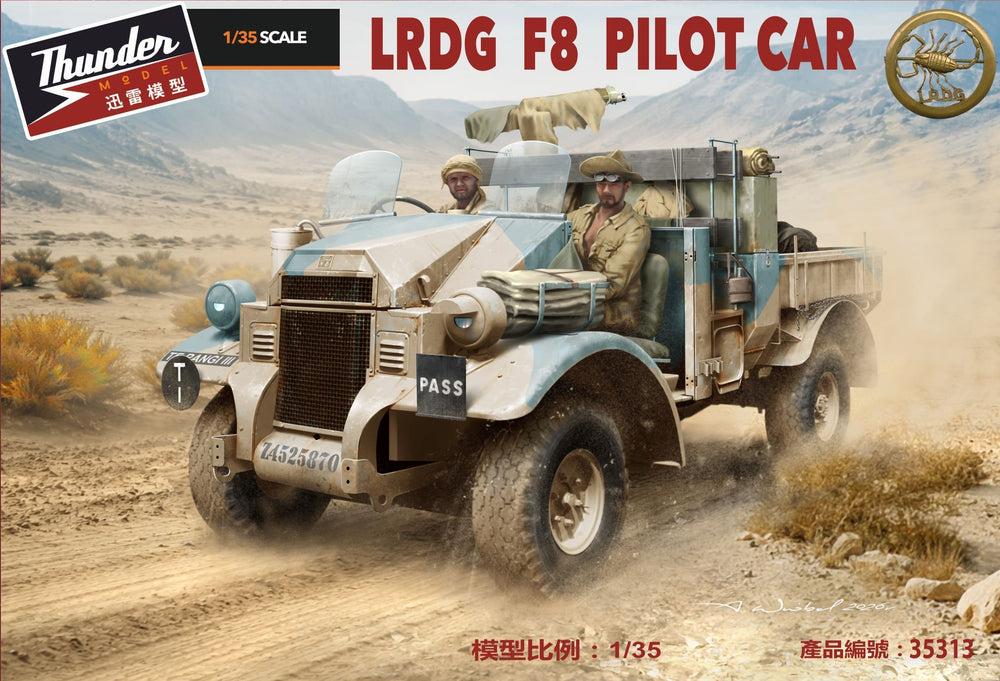 Thunder Models 1/35 scale WW2 LRDG F8 Pilot Car, standard edition