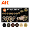AK Interactive 3G Acrylic Paint Set - Weathered Track and Wheels (AK11672), Black