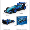CADA 1:32 CARS Blue Circuit Racing Car - 123 pcs