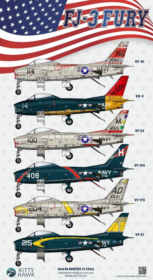 kittyhawk 1/48 FJ-3 Fury model kit