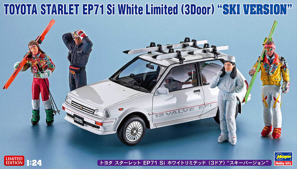 Hasegawa 1:24 Toyota Starlet EP71 SI White Limited 3 Door Ski Version