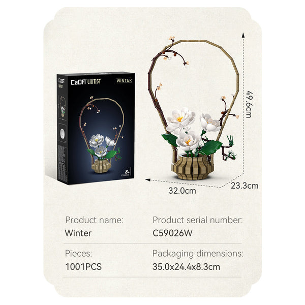 CADA CREATIVE Oriental Floral Art: Winter - 990 pcs
