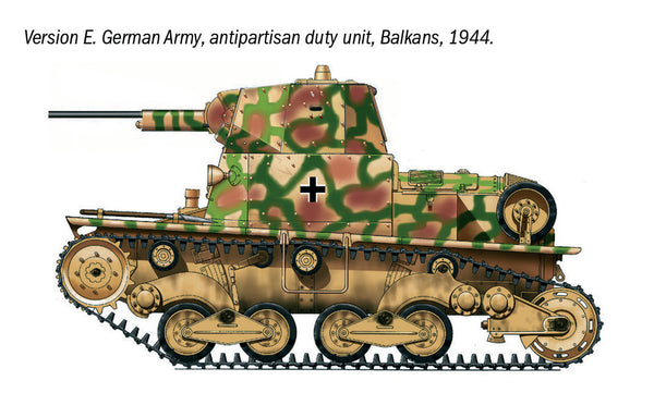 Italeri 1/35 scale MILITARY WW2 Italian Carro Armato L6/40 Light Tank model kit