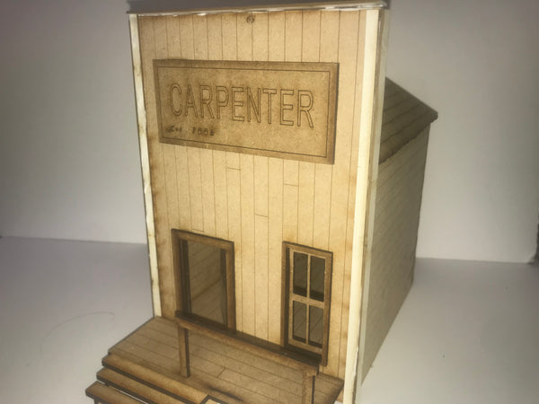 1/35 scale laser cut building Wild West Carpenter