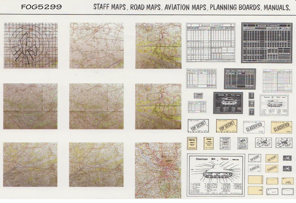 FoG Models 1/35 scale WW2 Maps and planning boards