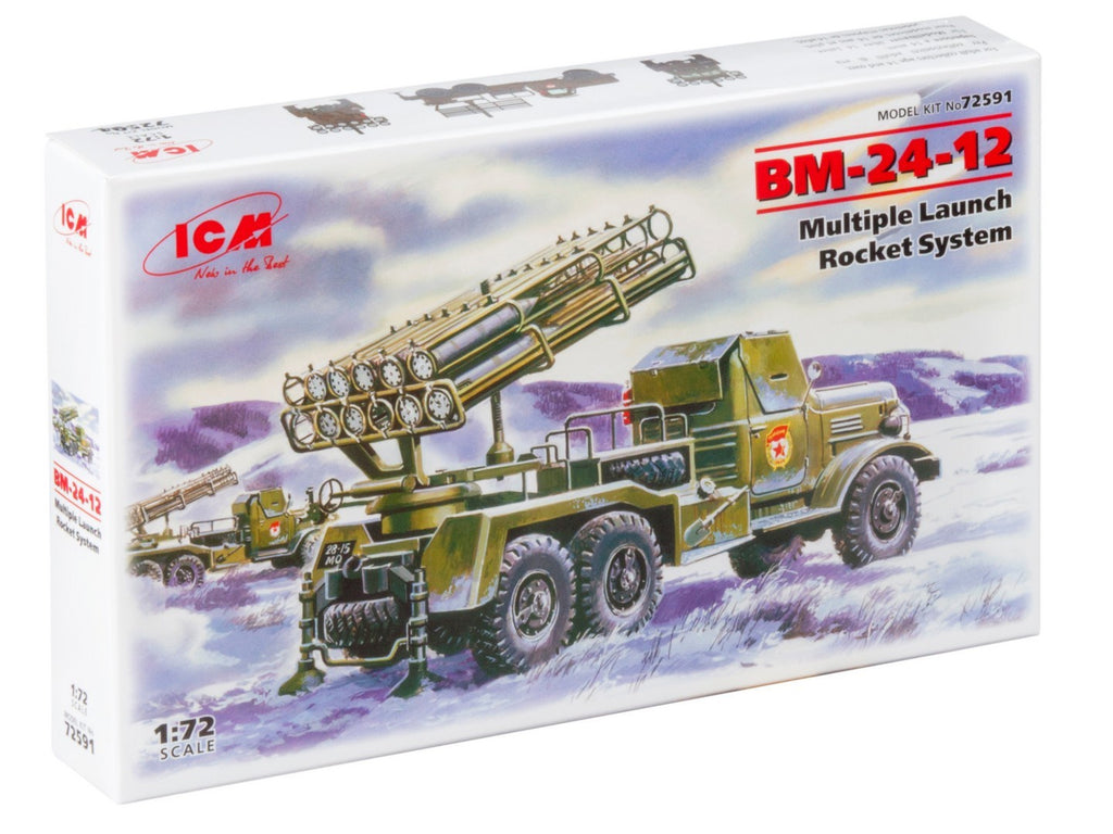 ICM 1/72 Russian BM-24-12, Multiple Launch Rocket System on ZiL-157 ba ...