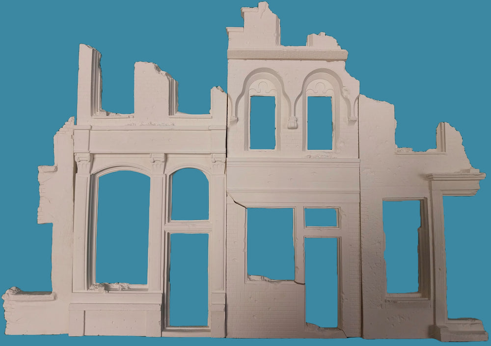 FoG Models 1/35 scale Dutch ruined terrace - set of 4 building facades