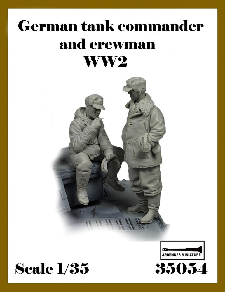 ARDENNES MINIATURE 1/35 German tank commander And crewman WW2
