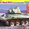 Dragon 1/35 scale WW2 Russian T-34/76 Mod 1943 W/Commander Cupola tank model kit