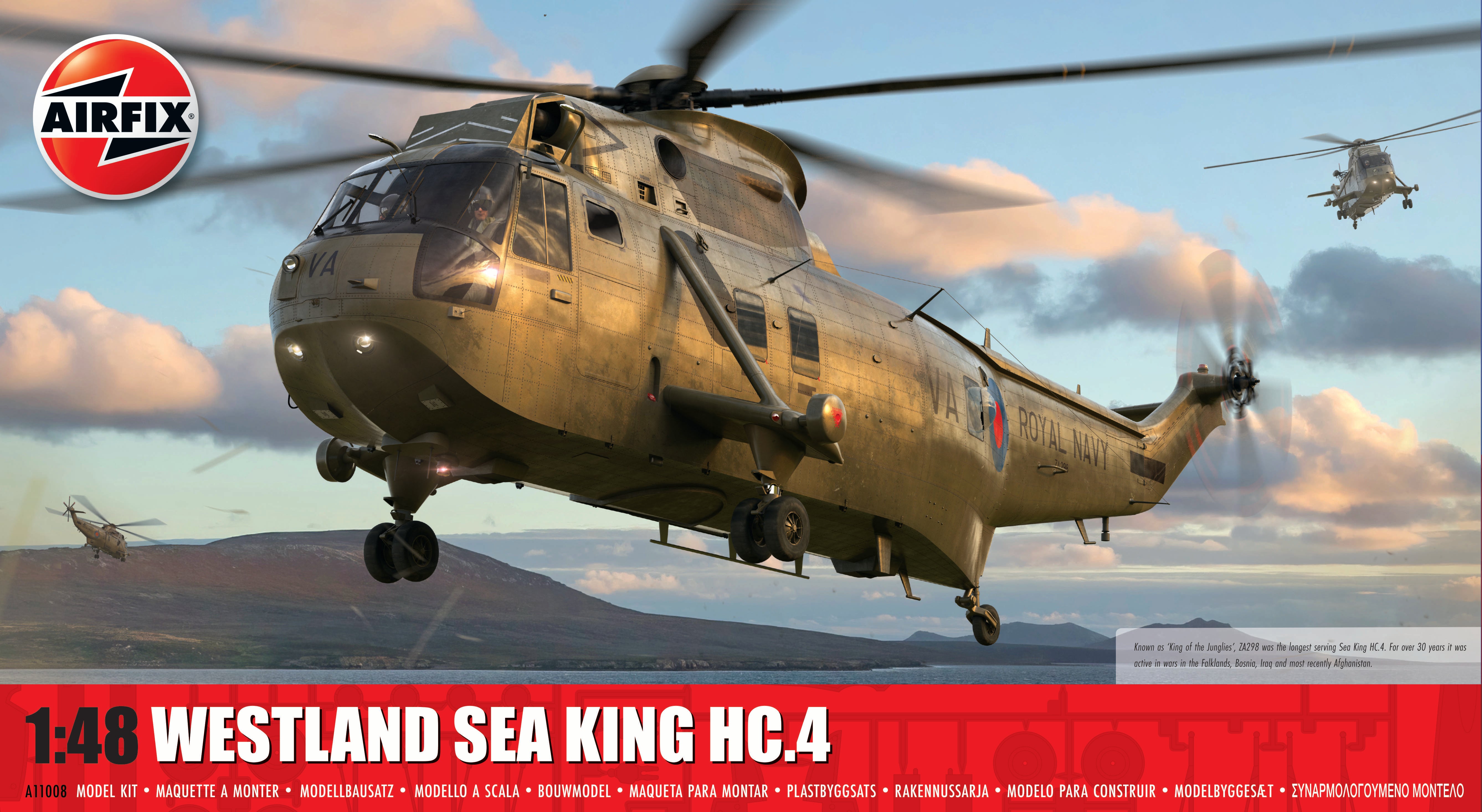 Airfix 1 48 Scale Westland Sea King HC 4 Helicopter Model Kit Fields airfix-1-48-scale-westland-sea-king-hc-4-helicopter-model-kit-fields