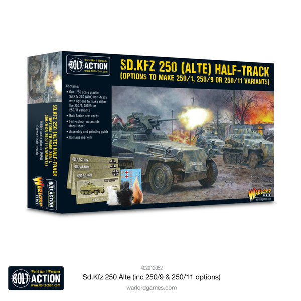 Warlord Games 28mm - Bolt Action WW2 German Sd.Kfz 250 Alte (Options For 250/1, 250/4 & 250/7)