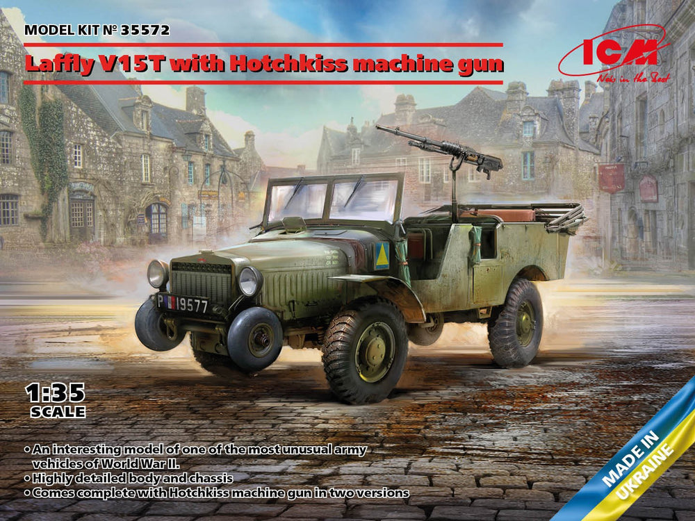 ICM 1/35 WW2 German Laffly V15T with Hotchkiss Machine Gun
