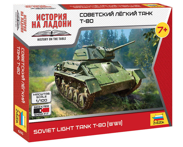 Zvezda 1/100 WW2 Russian Tank T-80 (WWII)