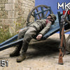 MK35 FoG models 1/35 Scale WW2 dead German solider (figure only, cart not included)