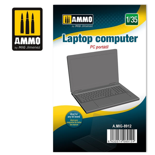 AMMO by Mig 1/35 resin Laptop computer set