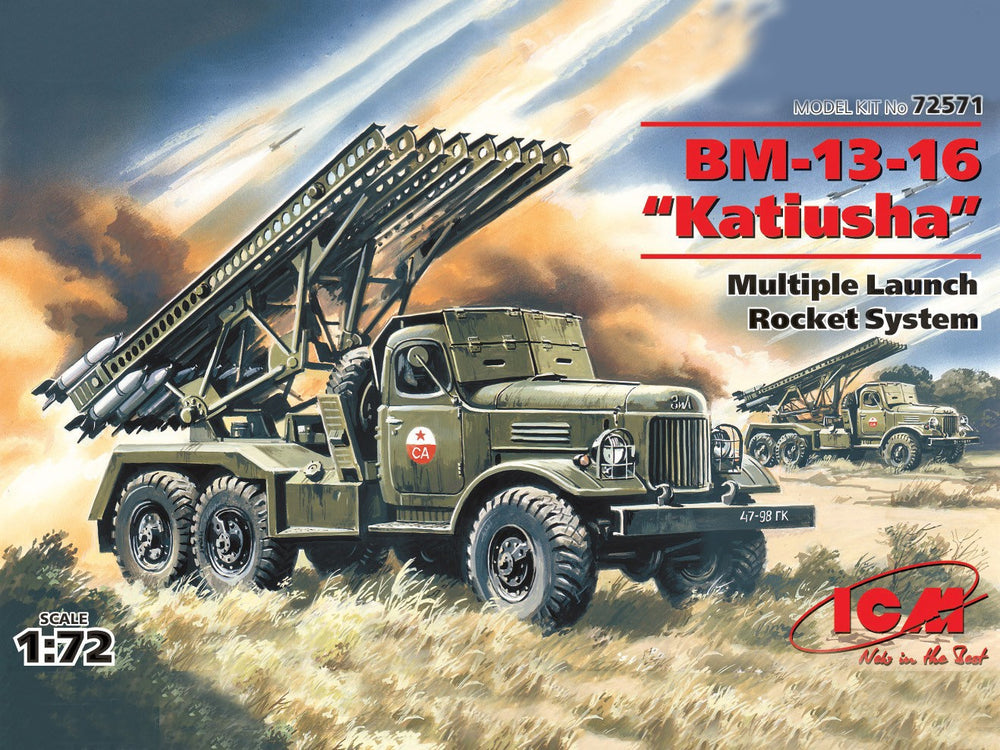 ICM 1/72 Russian BM-13-16 “Katiusha”, Mult. Launch Rocket System on ZiL-157 base