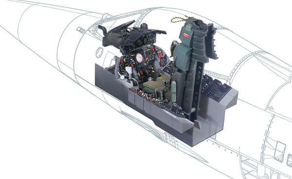 Italeri 1/12 scale F-104 G Cockpit interior model kit