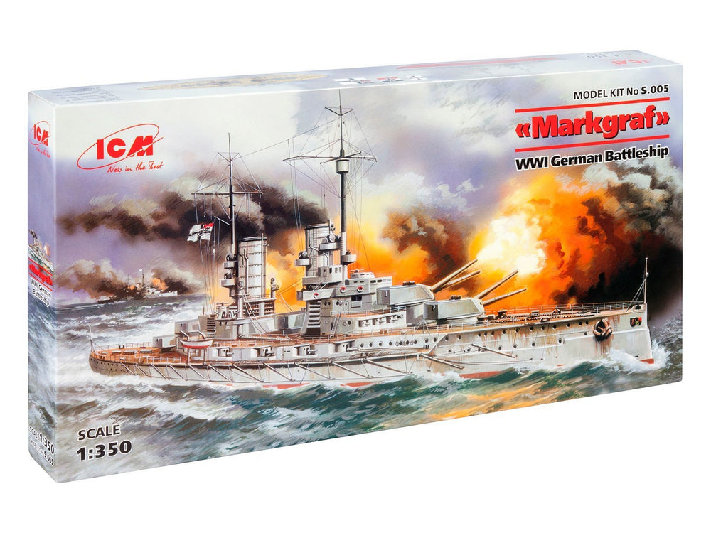 ICM SHIPS 1:350 Markgraf', WWI German Battleship