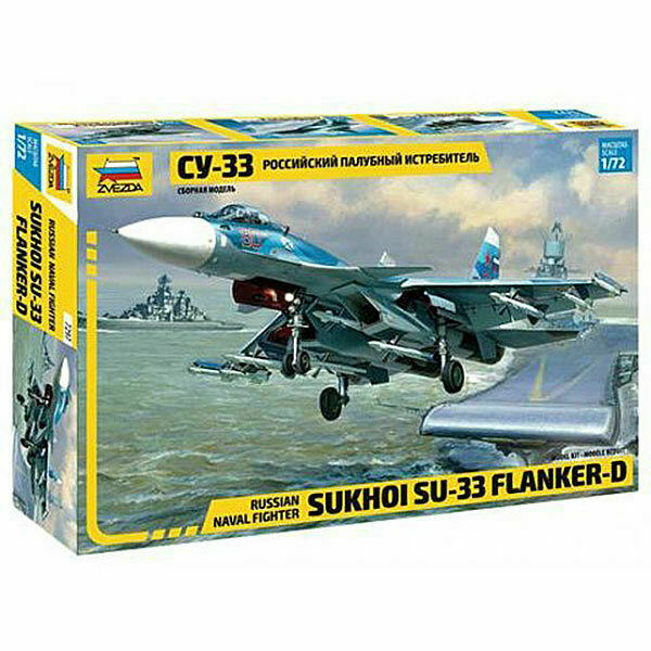 Zvezda 1/72 Russian Naval Fighter Su-33 Flanker-D Plastic Kit