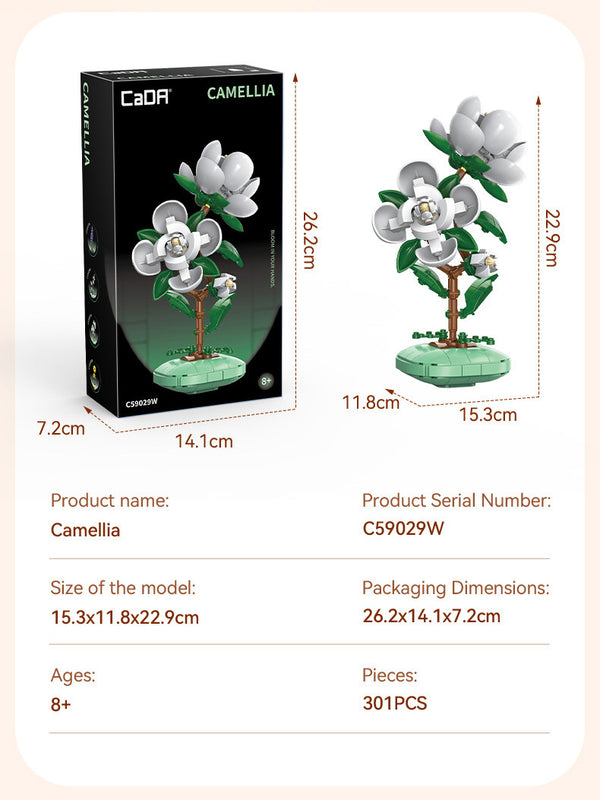 CADA CREATIVE Camellia Building Block Planter - 301 pcs