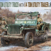 TAKOM 1/35 WW2 US Army 1/4 ton utility truck with 1/4 ton utility trailer & MP figure