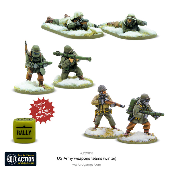 Warlord Games 28mm - Bolt Action WW2 US Army (Winter) weapons teams
