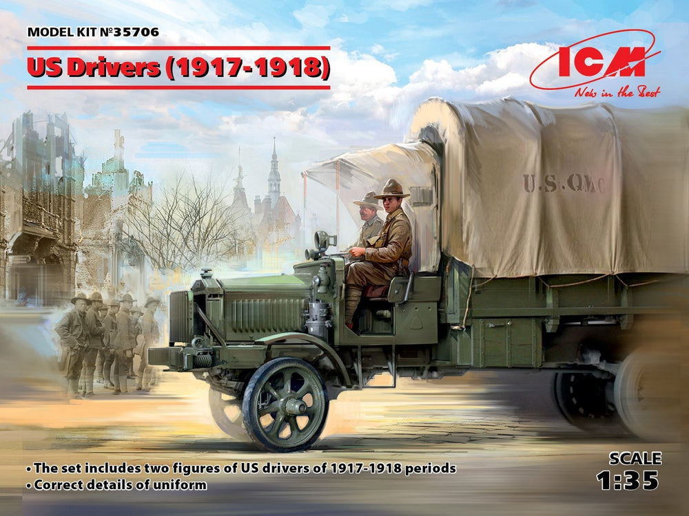 ICM 1/35 WW1 US Drivers (1917-1918) (2 figures)