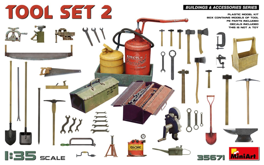 Miniart 1/35 WW2 1940's era TOOL SET #2