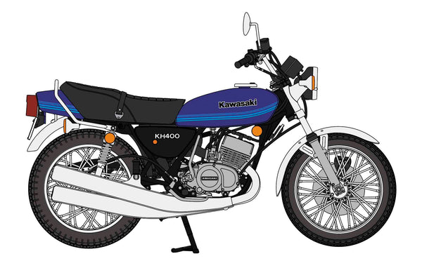 Hasegawa 1/12 scale Kawasaki KH400-A6 Motorbike Kit
