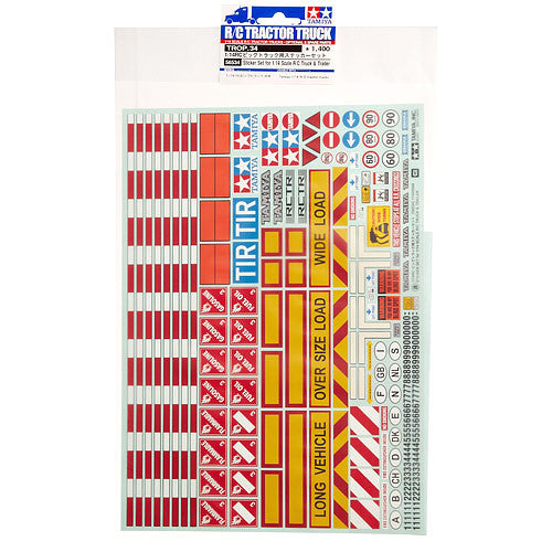 Tamiya 1/14 Lorry Truck Tractor Trailer Industrial Sticker set