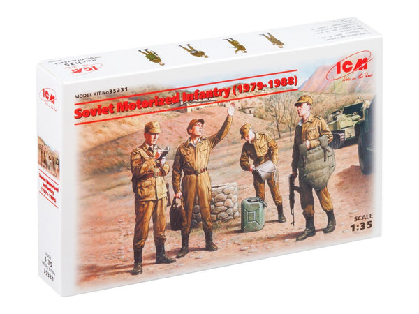 ICM 1/35 Soviet Motorized Infantry (1979-1988) (4 figures - 1 officer, 3 soldiers)