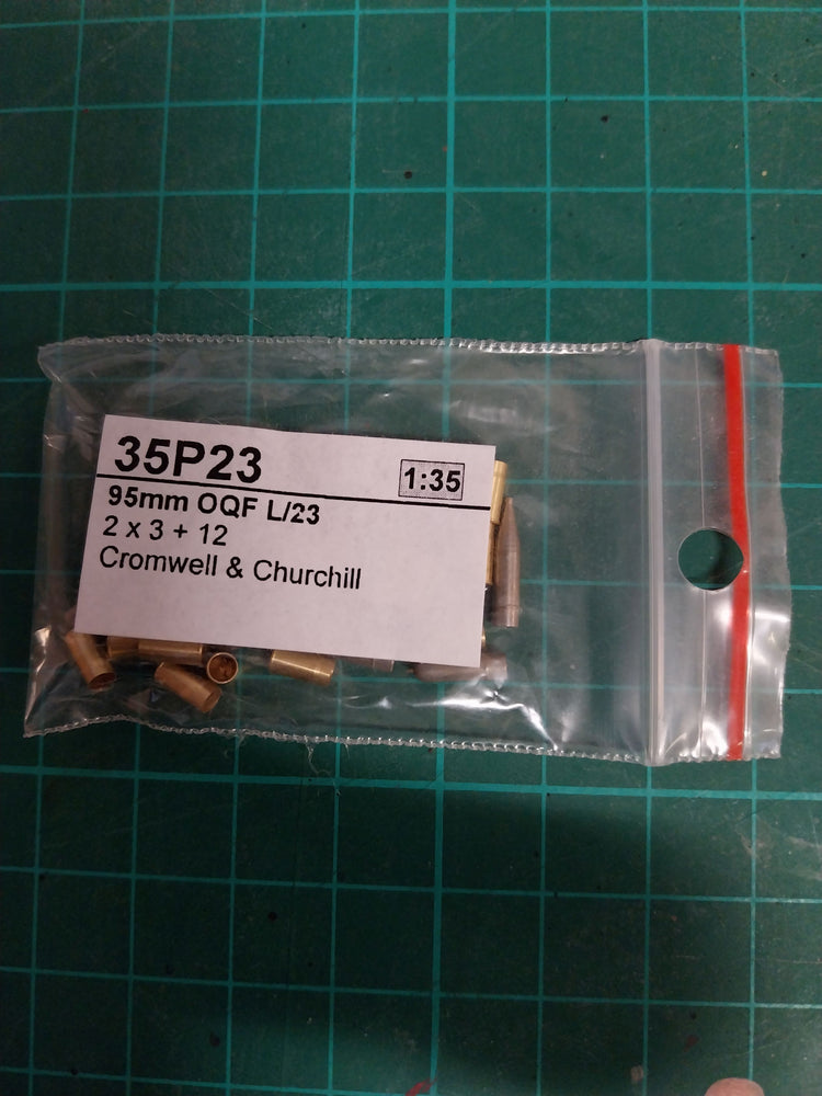 RB models 1/35 scale British Cromwell, Churchill tank  OQF L/23 brass shells and ammo