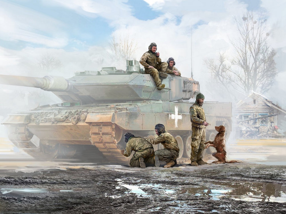 ICM 1/35 Leopard 2 Crew of the Armed Forces of Ukraine (5 Figures & Dog)