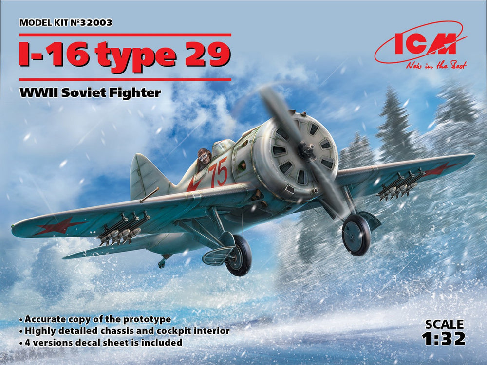 ICM 1/32 WW2 I-16 type 29, WWII Soviet Fighter