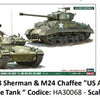 Hasegawa 1:72 M4A3E8 Sherman + M24 Chaffee 'U.S. Army Main Battle Tank Combo'