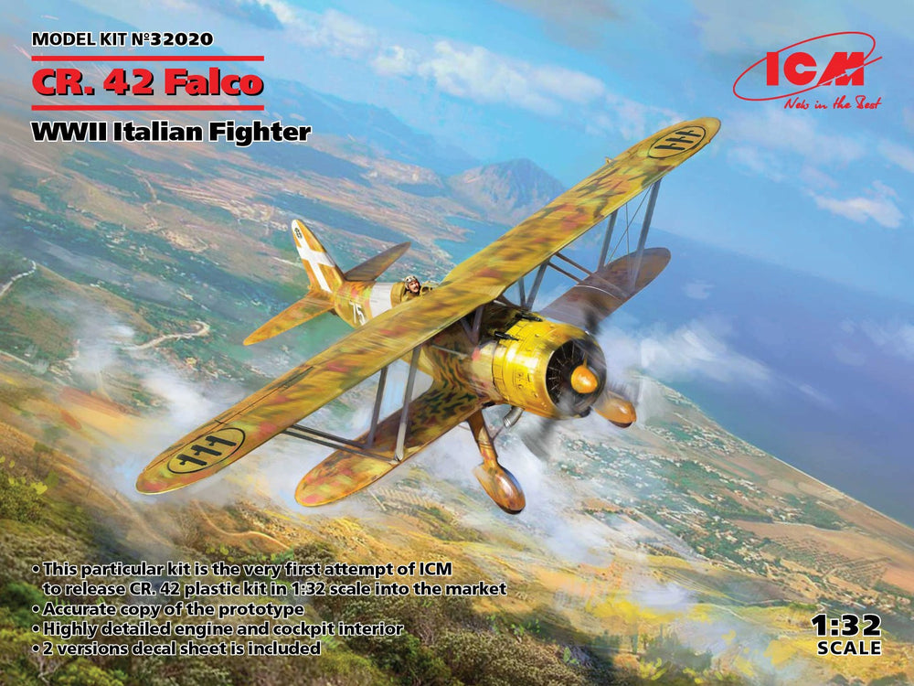 ICM 1/32 WW2 CR. 42 Falco, WWII Italian Fighter