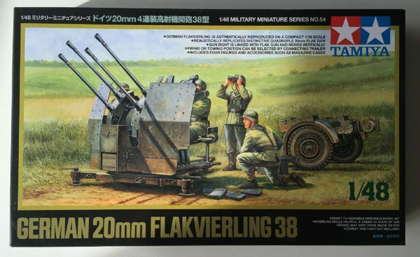 Tamiya 1/48 scale WW2 German 20mm Flak vierling 38 anti aircraft gun