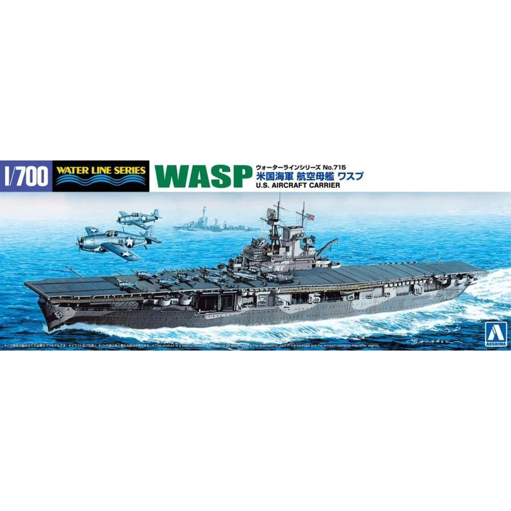 Aoshima 1/700 scale WW2 USN Aircraft carrier WASP