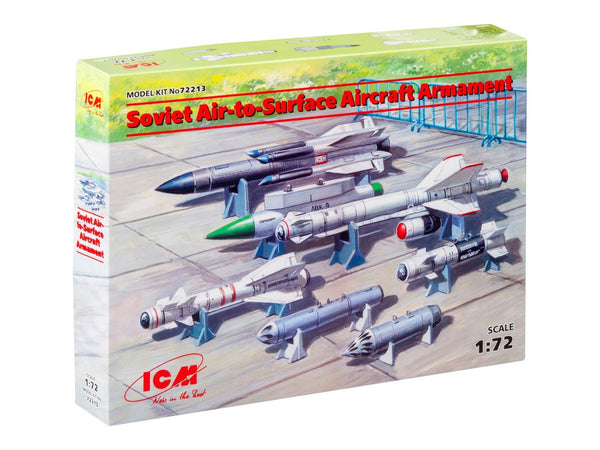ICM 1/72 Soviet Air-to-Surface Aircraft Armament (X-29T, X-31P, X-59M missiles, B-13L, B-8M1 rocket containers, KAB-500Kr bombs)