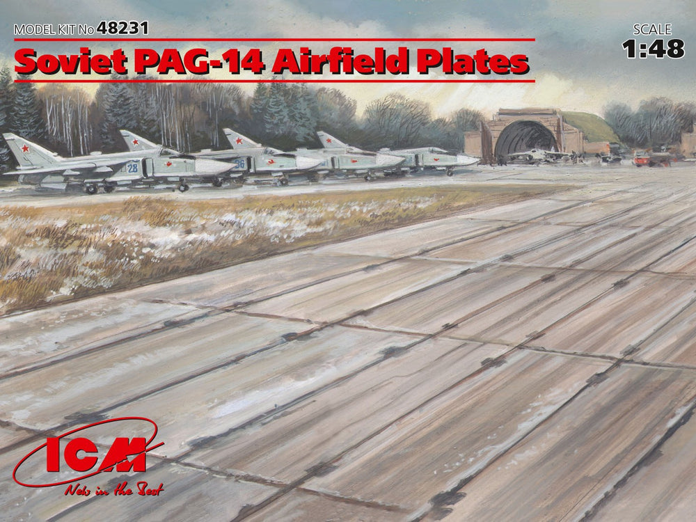ICM 1/48 Soviet PAG-14 Airfield Plates (32 pieces) (543×324 mm)