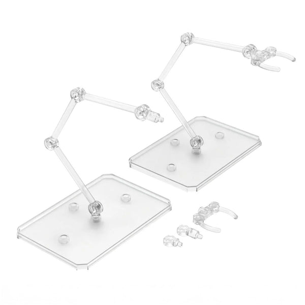 BANDAI HOBBY Action Base 6 Clear (Set of 2) display stands