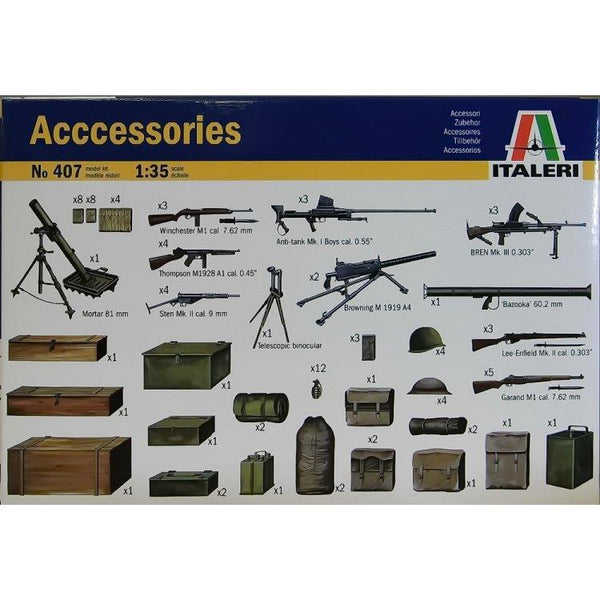 Italeri 1/35 scale WW2 Allied Battlefield Diorama ACCESSORIES