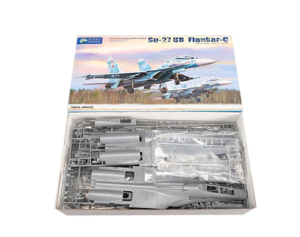 Kitty Hawk 1/48 Scale Su-27UB Flanker-C aircraft Model Kit