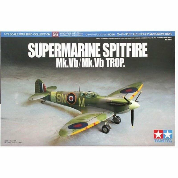 TAMIYA 1/72 Scale AIRCRAFT WW2 RAF SPITFIRE MK.VB/MK.VB TROPICAL
