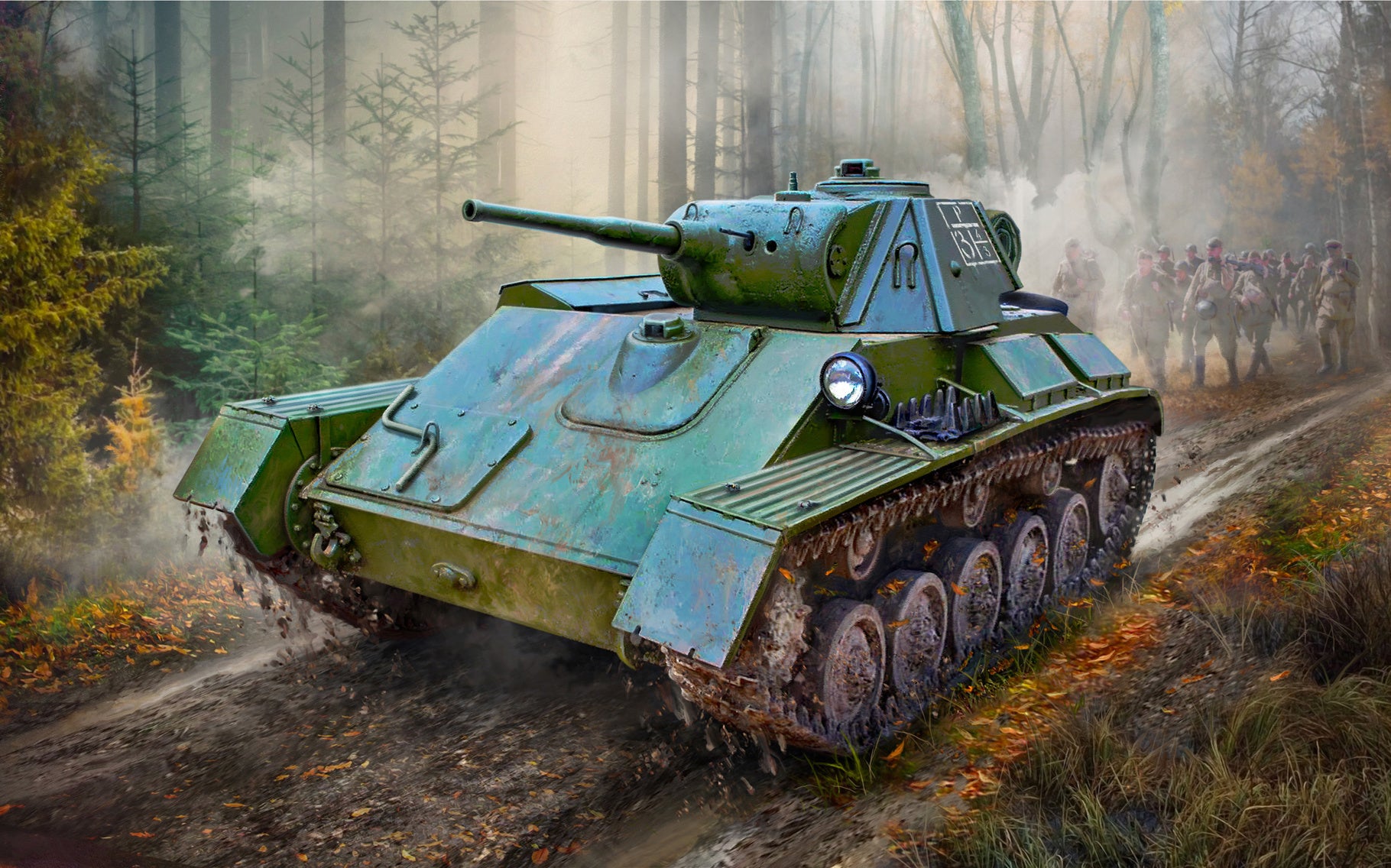 Zvezda 1/72 Scale Soviet Russian T-70 MBT tank model kit | Fields of ...