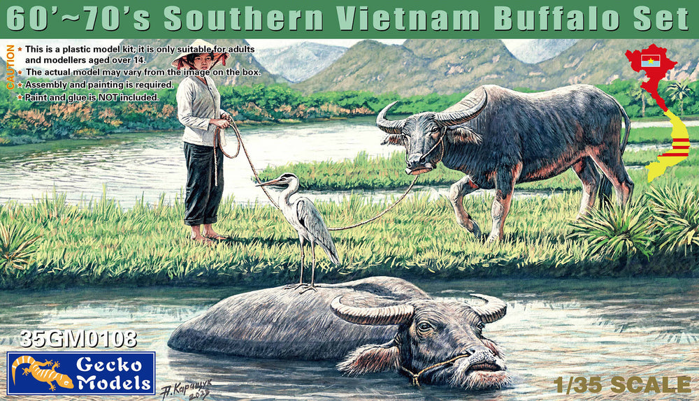 Gecko Models 1/35 60'-70's Vietnam Buffalo Set