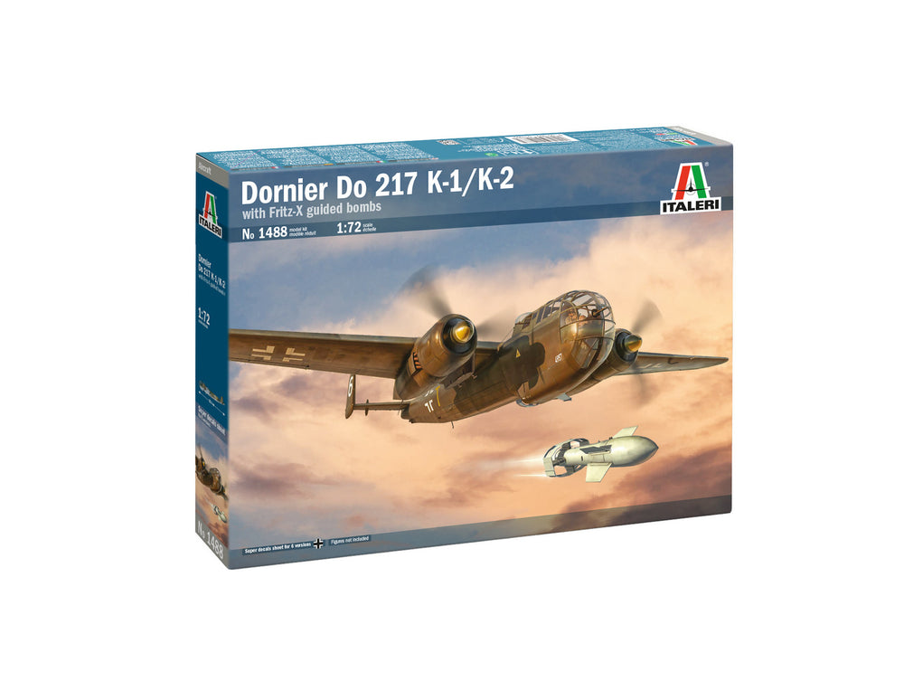 Italeri 1/72 WW2 German Dornier Do 217 K-1/K-2 with Fritz X Guided Bombs