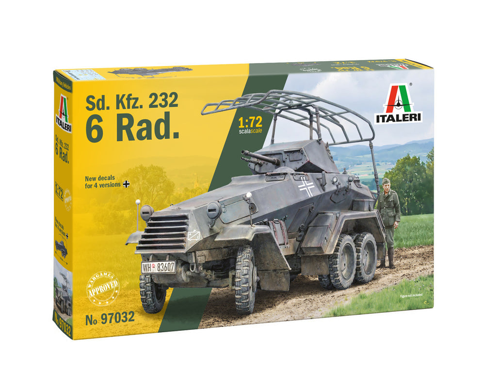 ITALERI 1/72 Scale WW2 German Sd.Kfz. 232. 6 Rad model kit