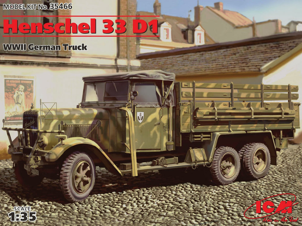 ICM 1/35 WW2 Henschel 33 D1, WWII German Army Truck
